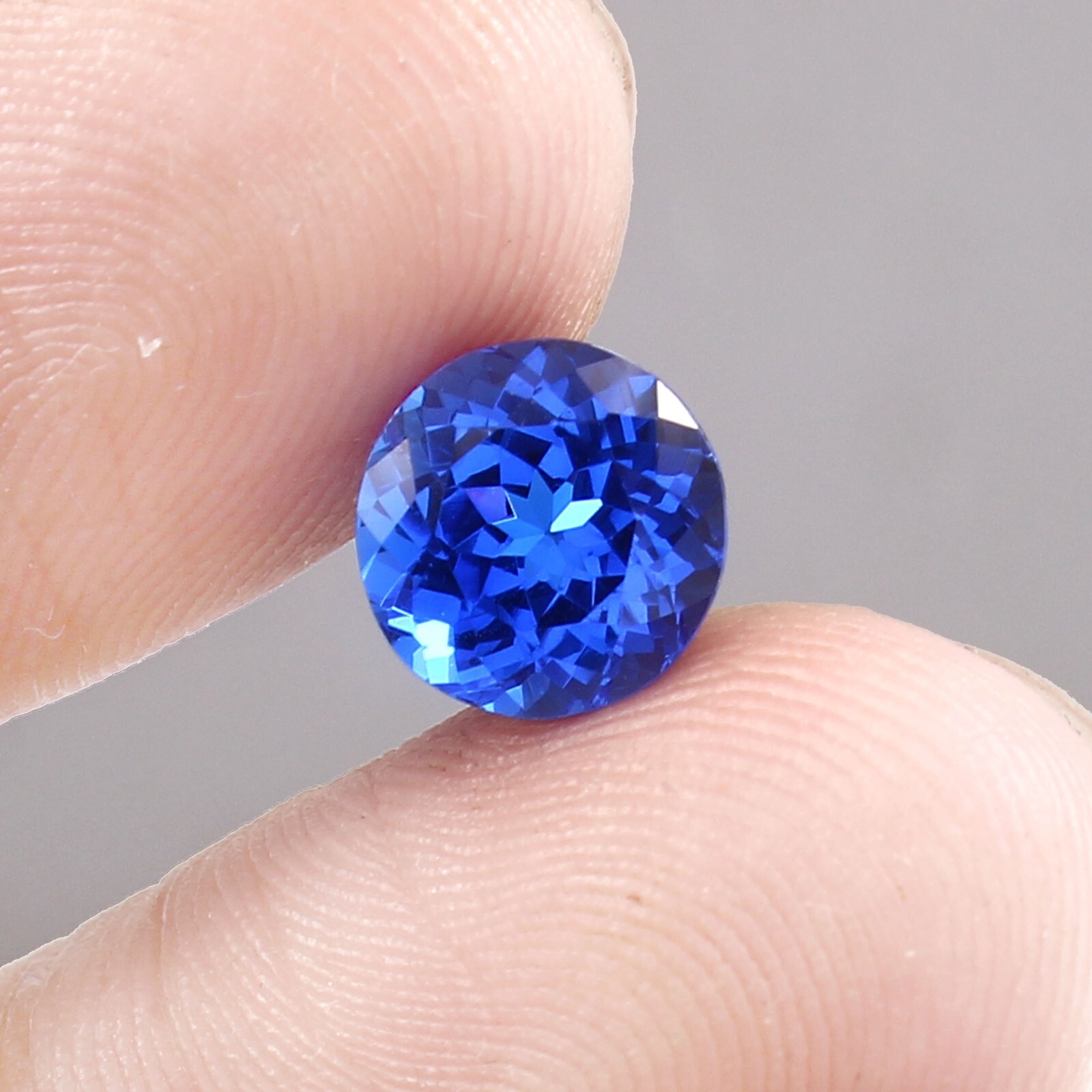Super Fine Natural Ceylon Cornflower Blue Spinel Loose Round Gemstone Cut 8×8 MM