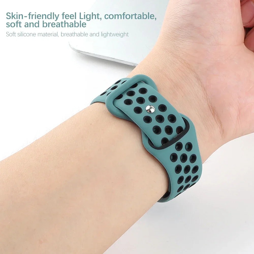 Sport Silicone Band for Apple Watch 11 10 9 8 7 Ultra 3 SE 41/42/44/45/46/49mm