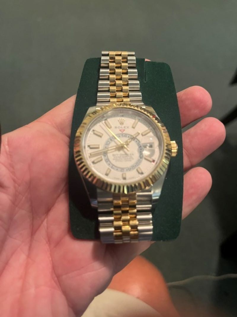 2023 Rolex Sky-Dweller 42mm 336933 Two-Tone Jubilee White Dial