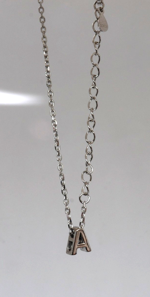 925 Sterling Silver ChainsPro Jewellery Anklet Bracelet 20cm Ankle Chain LetterA