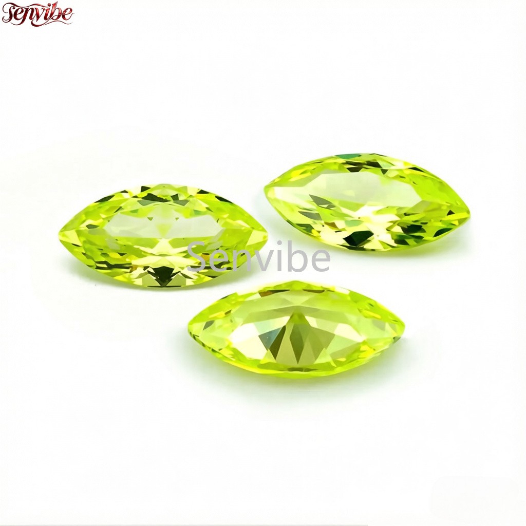 10~20 pcsFruity green Marquise Cut Synthetic Zircon 5A Loose CZ Accent Gemstone