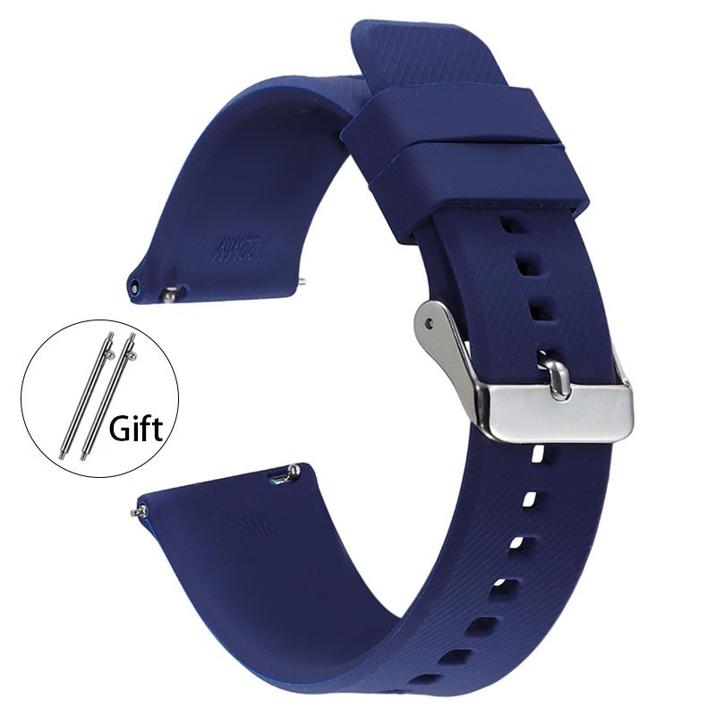 18mm 20mm 22mm Soft Silicone Watch Band Divers Replacement Strap Quick Release