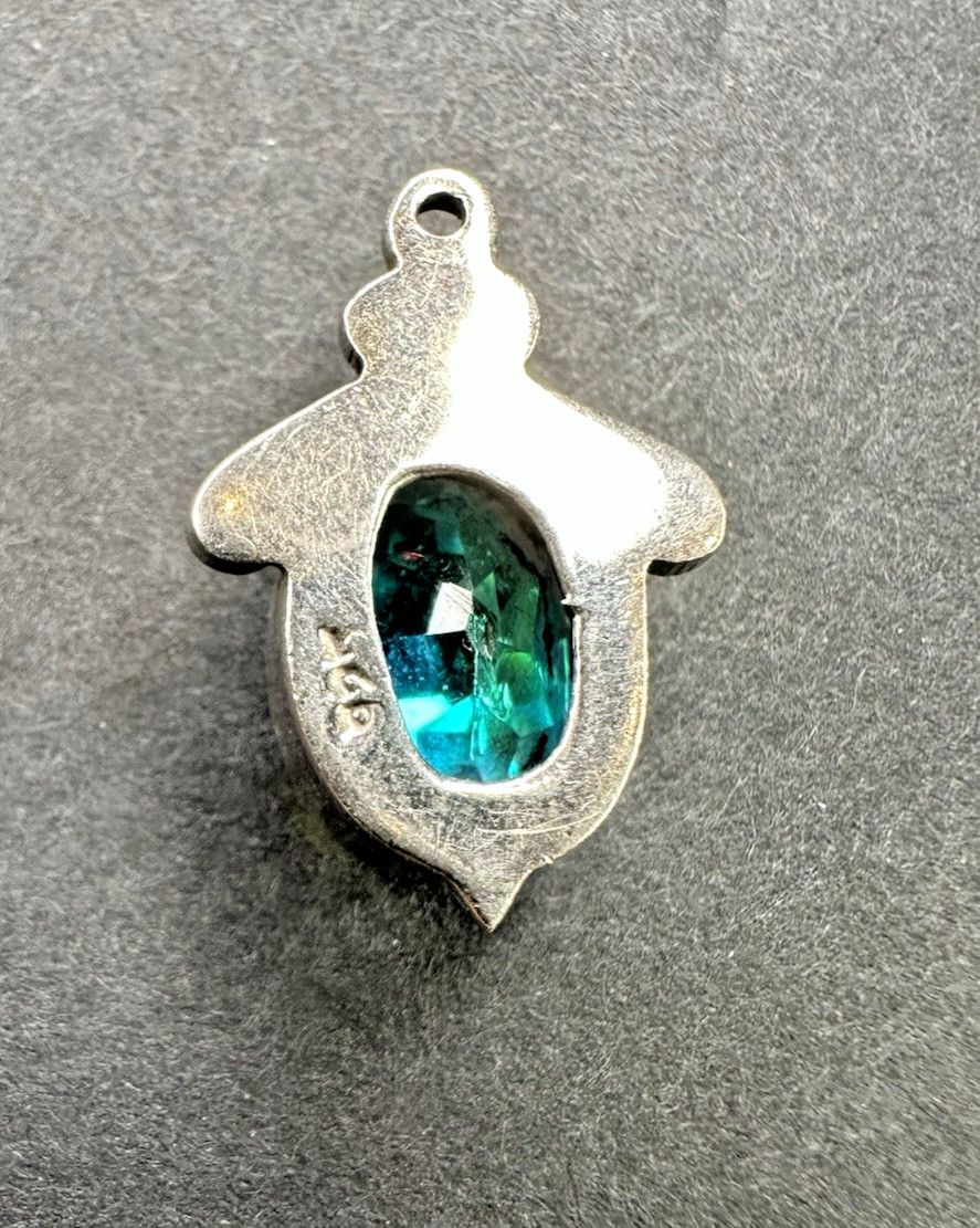 Shiny rainbow colored sparkly 925 pendant AS IS Read Condition