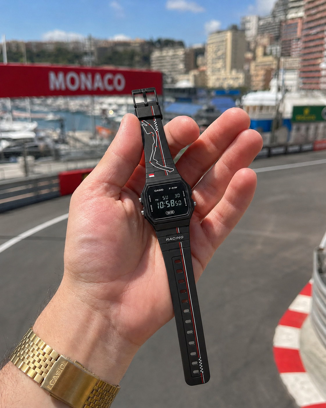 Monaco F1 Grand Prix – Modified Casio F-91W – Custom with Racing-Inspired Strap