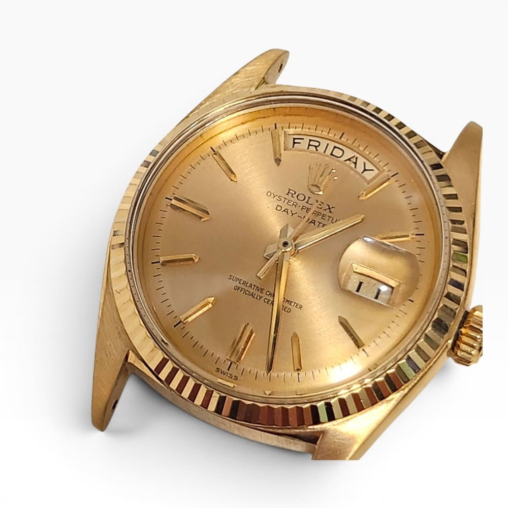 Rolex Day-Date President 36mm 18K Yellow Gold Tropical Dial Watch 1803 Year 1963