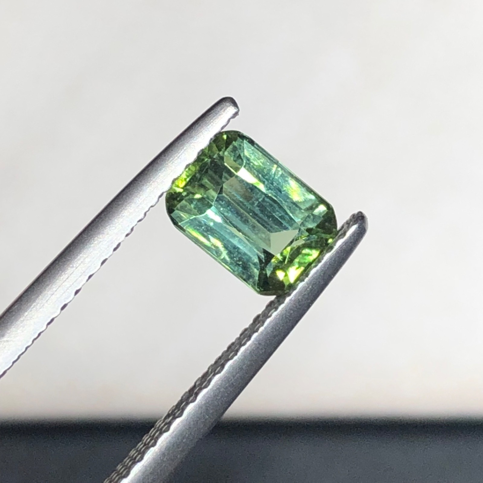 Natural Tourmaline 1.20 Carat Cushion Cut Bluish green Origin Afghanistan