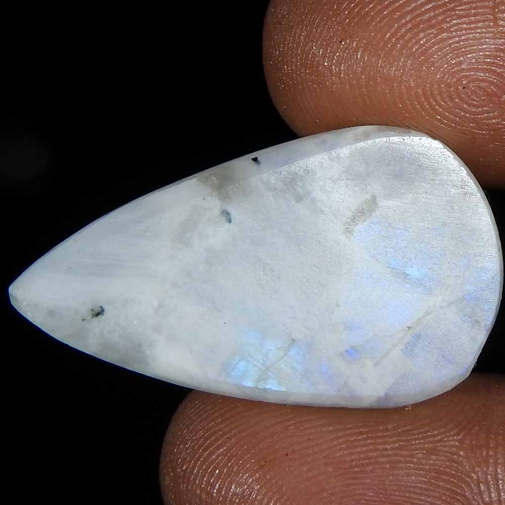 35.50Cts100%Natural Blue Rainbow Moonstone Pear Cabochon Loose Gemstone