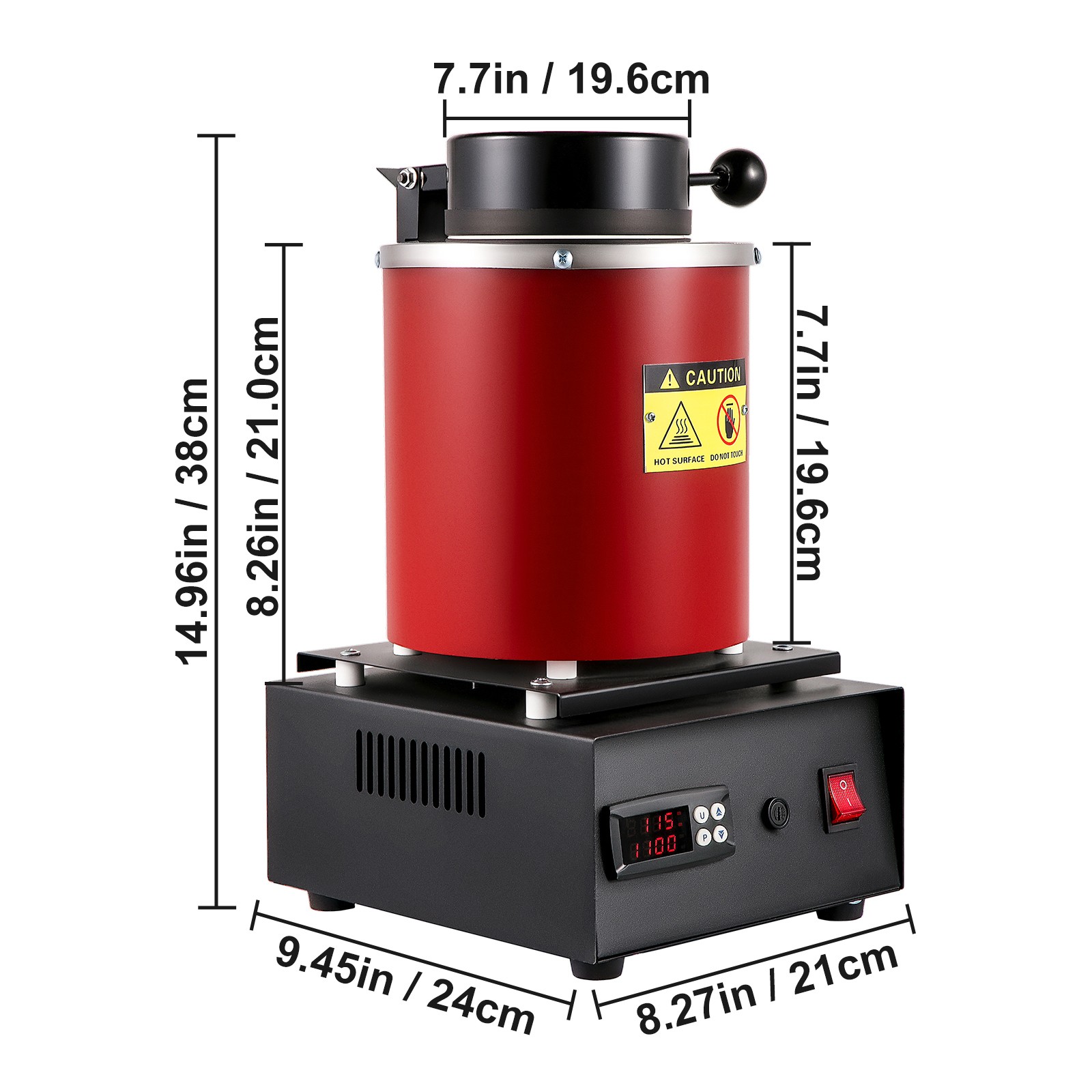 Uimoso Electric Gold Melting Furnace with Ceramic Crucibles and Ingot Mold