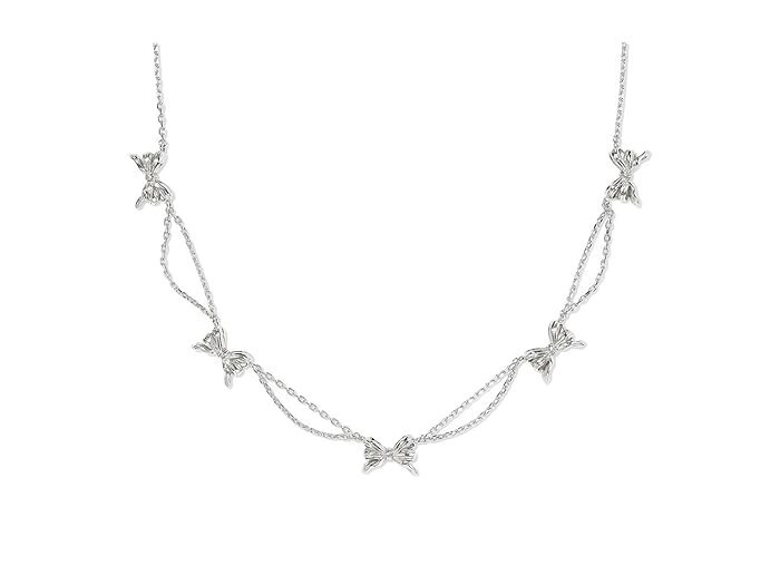 ✨New $85✨ Kendra Scott ✨Bow Sliver Plated Strand Necklace B17