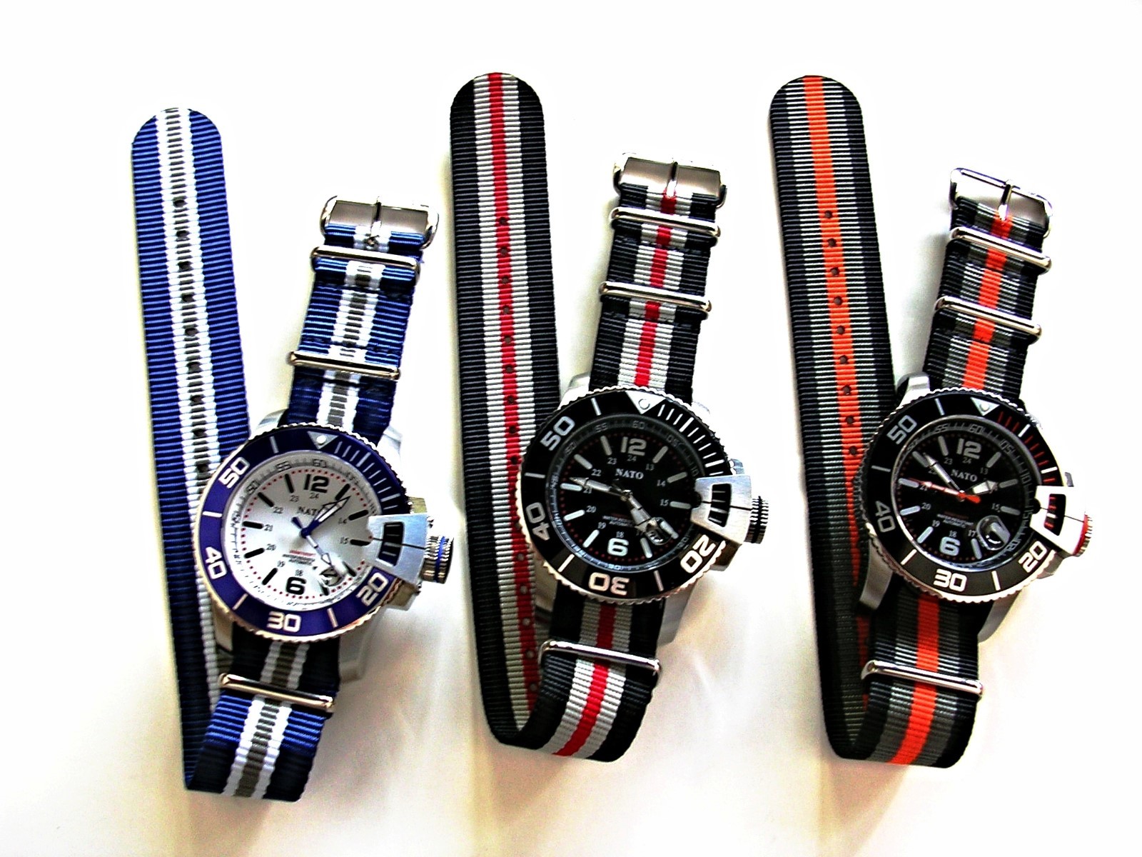 NATO G10 ® 5 Stripe Prem nylon watchband Sport strap Military RAF bond IW SUISSE