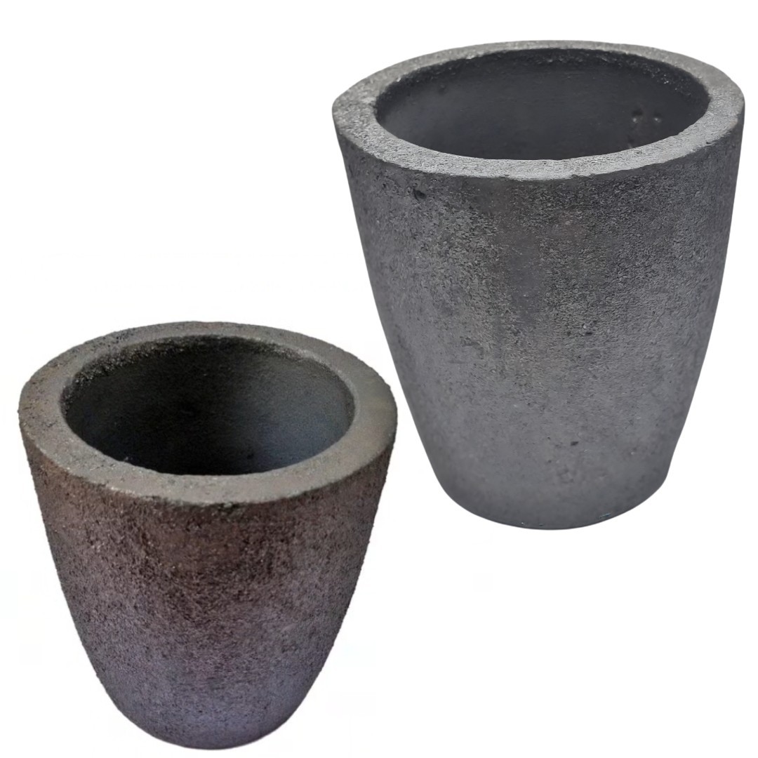 Set of 2 Foundry Crucibles (1 KG & 2 KG) | Metal Melting Crucible for Furnace