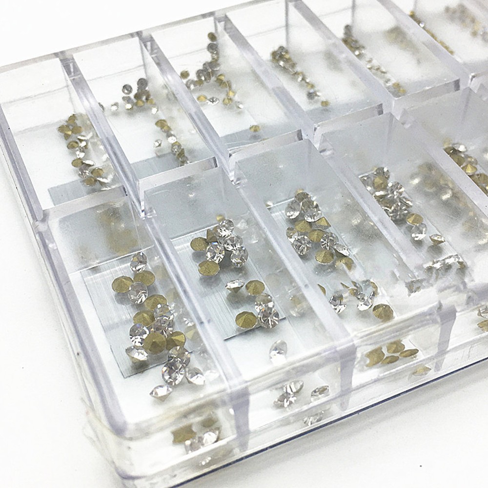 540PCS 18 sizes Round Acrylic Watch Rhinestone for replacement Watchmaker Tool