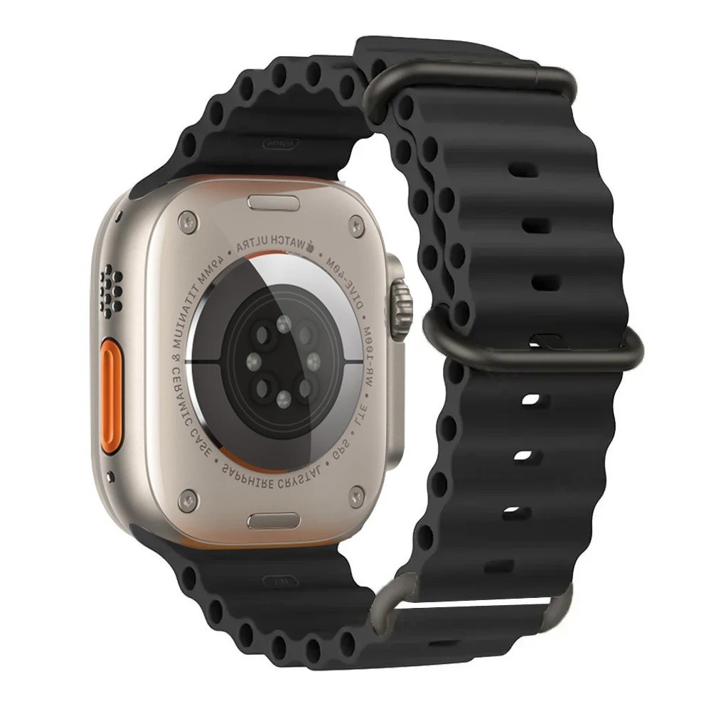 Ocean Band for Apple Watch Ultra 3/11/10/9/8/7/6/SE Silicone Strap Waterproof