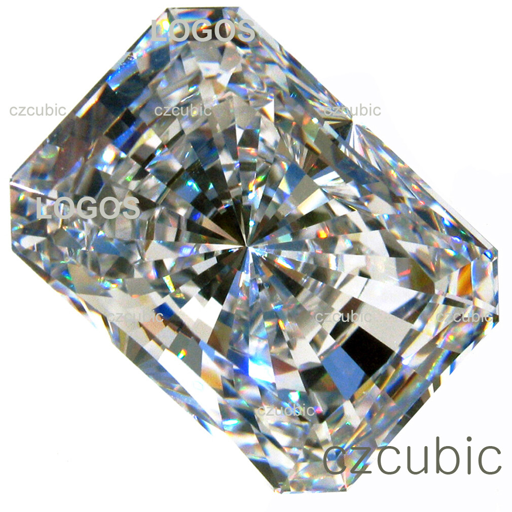 CZ / CUBIC ZIRCONIA LOOSE EME/RADIANT SUPER QUALITY WHITE CZ CLEAR U.S.A SHIP