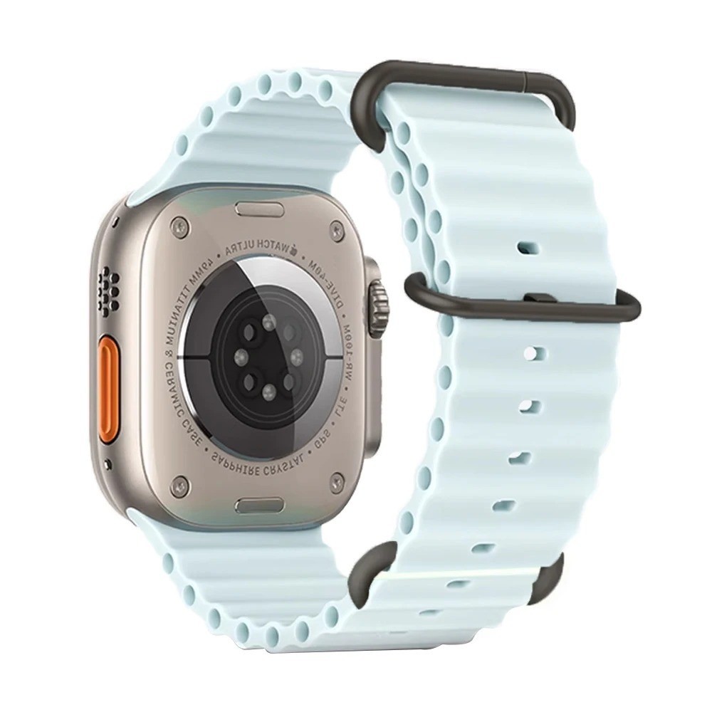 Ocean Band for Apple Watch Ultra 3/11/10/9/8/7/6/SE Silicone Strap Waterproof