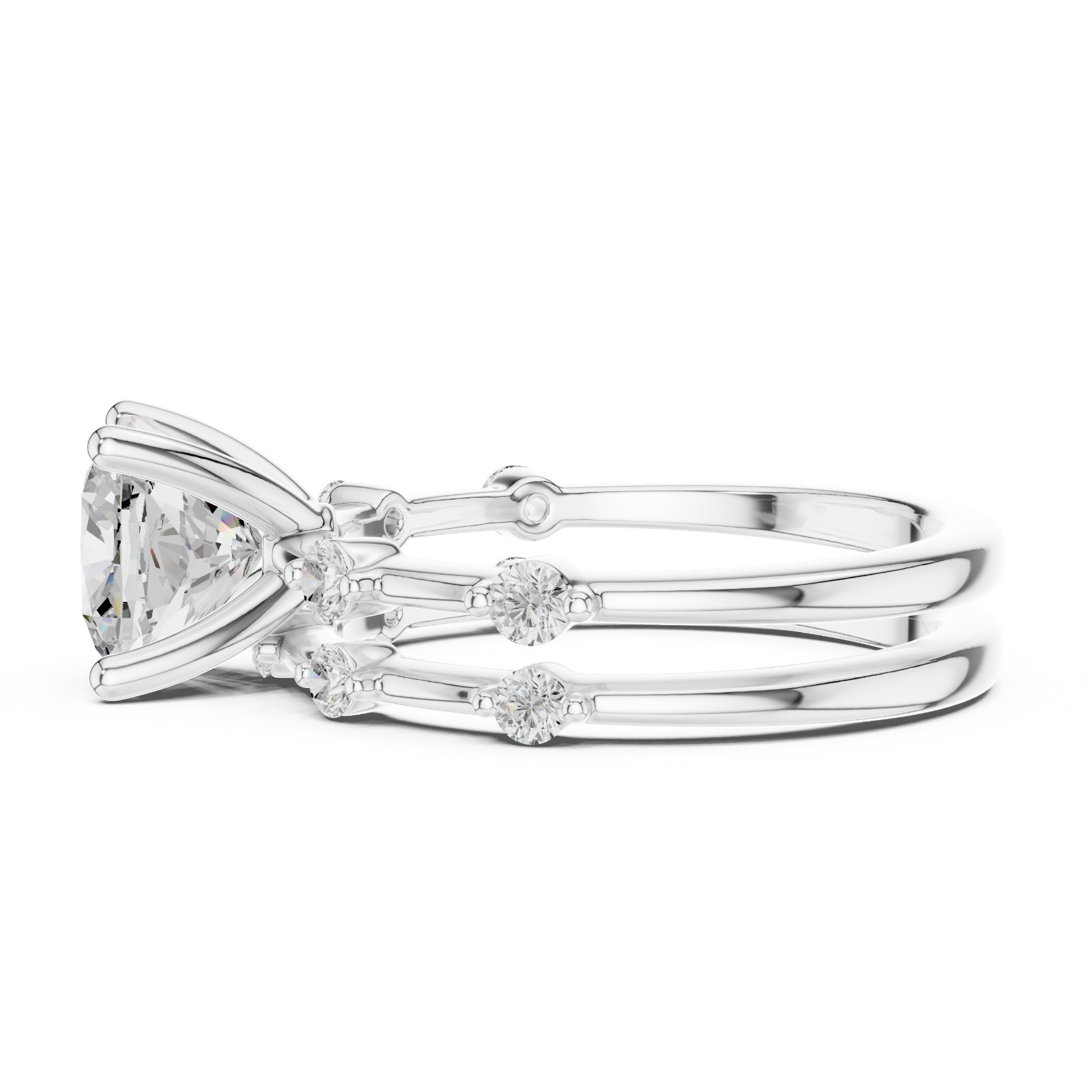 Certified 2.8 Ct Lab Grown Diamond Women Engagement Cosmos Ring 14k Gold Over