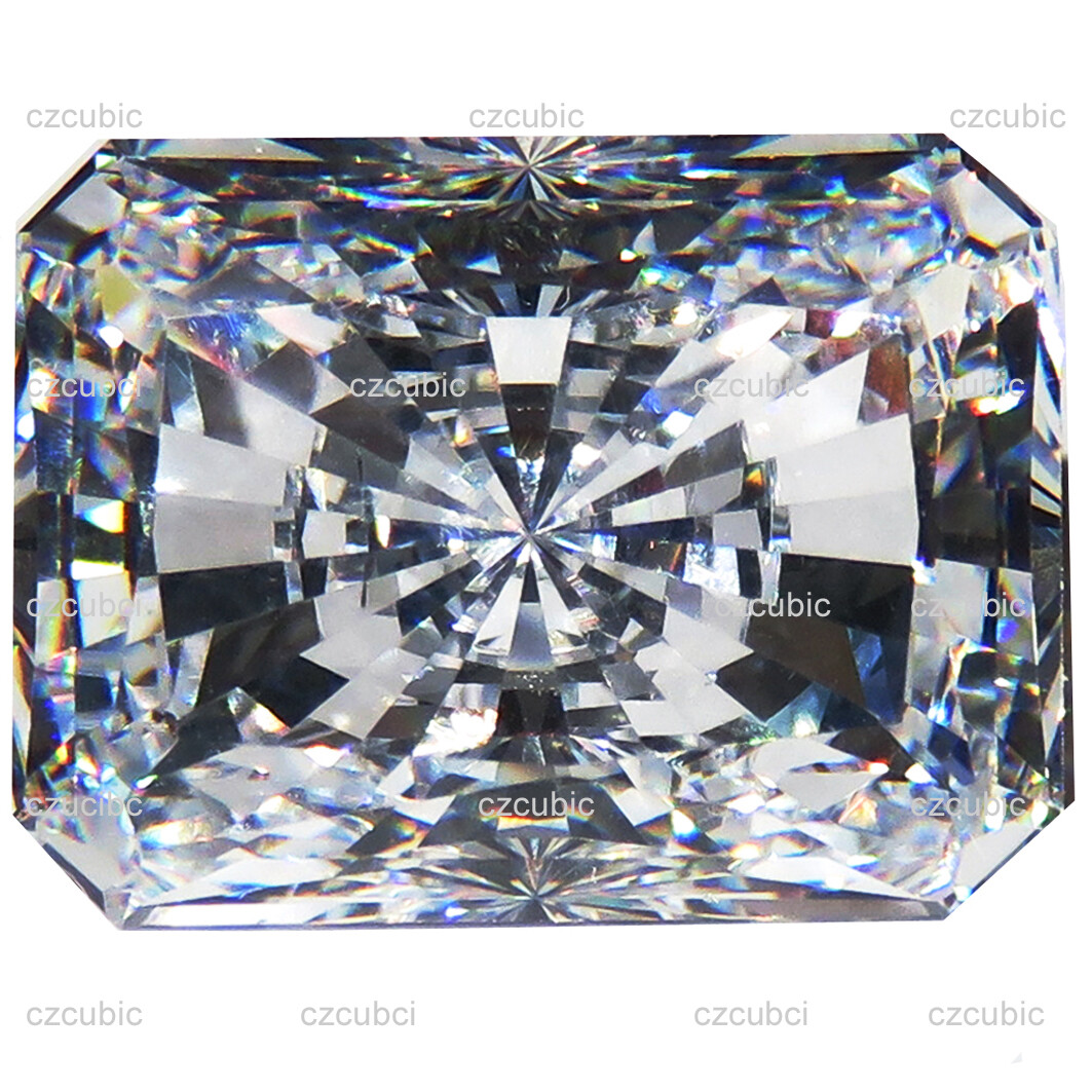 CZ / CUBIC ZIRCONIA LOOSE EME/RADIANT SUPER QUALITY WHITE CZ CLEAR U.S.A SHIP