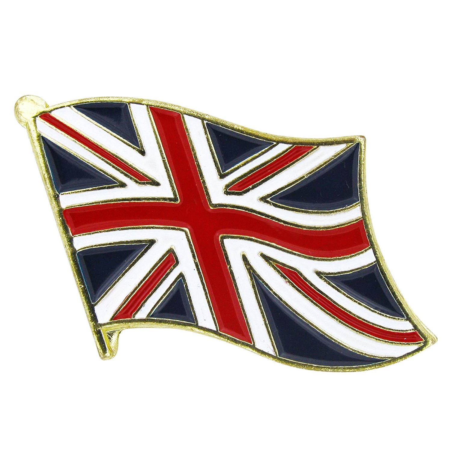 BRITISH FLAG PIN UK Great Britain England Union Jack Pinback Lapel Tie Hat