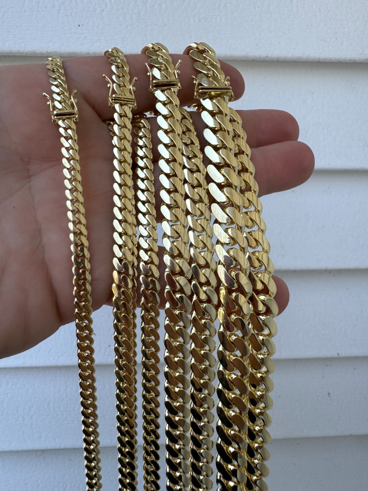 HANDMADE Tight Link Solid 10k Gold Miami Cuban Link Chain Or Bracelet Necklace