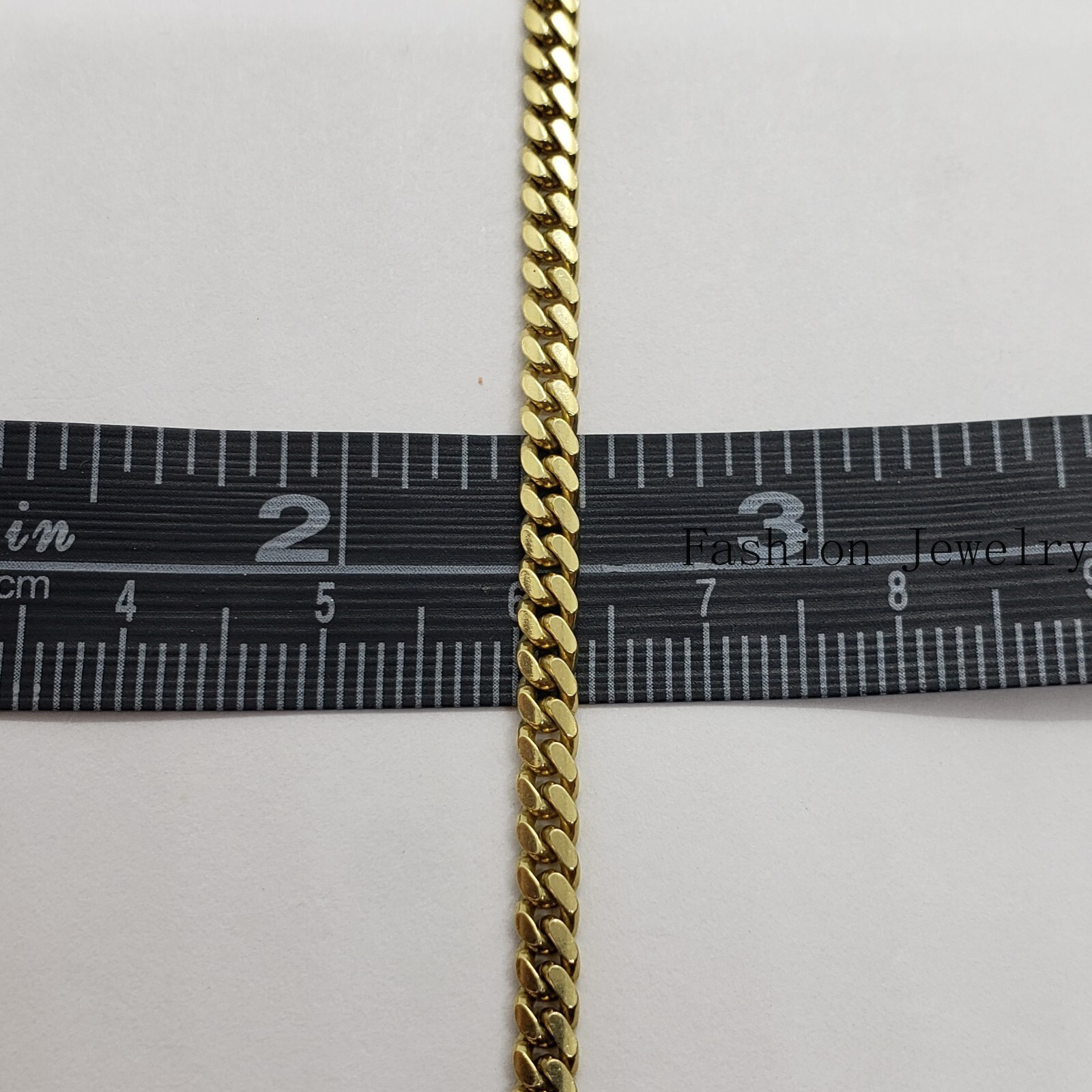 10K Solid Yellow Gold 3mm Width Miami Cuban Link Chain Necklace Unisex 18″ – 30″