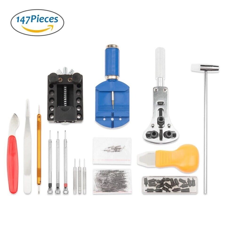 Set Profesional de Herramientas Para Reparación de Reloj de 147 Piezas