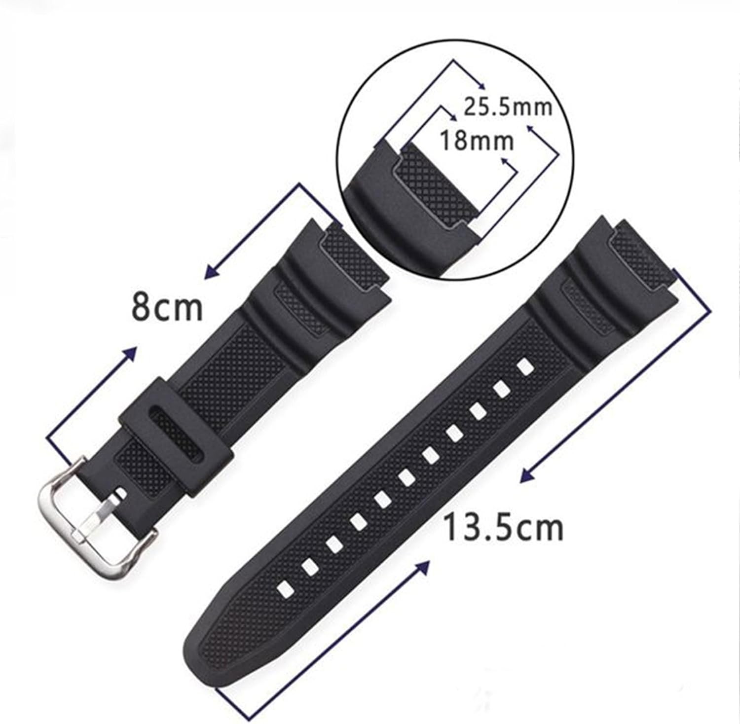 Natural Resin Strap Compatible with Casio AE-1200 AE-1300 F-108 W-216H AE-1000w