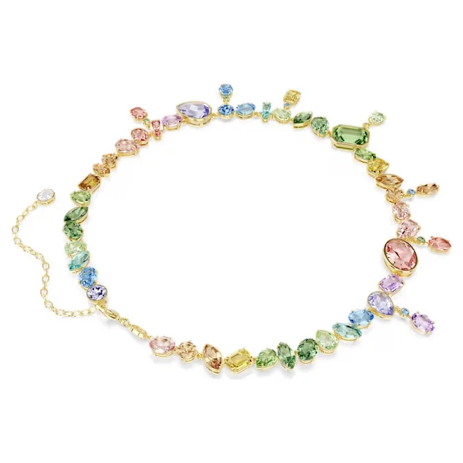 Swarovski Sparkling, gold-plated color Gema necklace