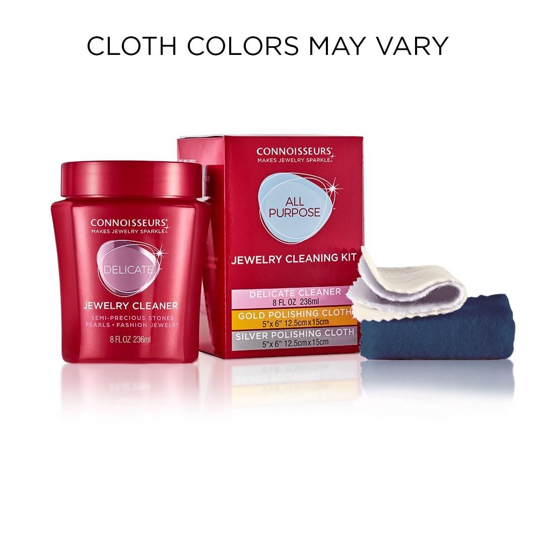 CONNOISSEURS All-Purpose Jewelry Cleaning Kit – Includes Delicate RED