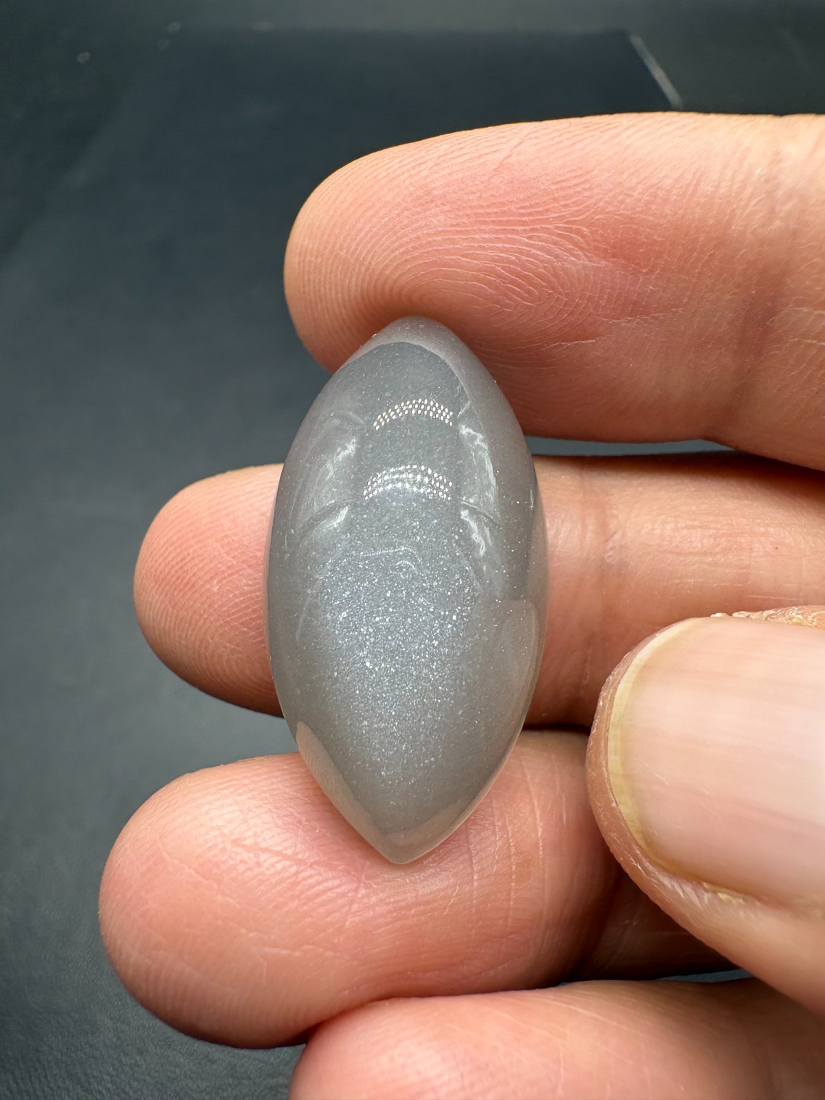 Natural Grey Moonstone Marquise Cabochon 30X15mm Loose Gemstone | 28.30 Carats