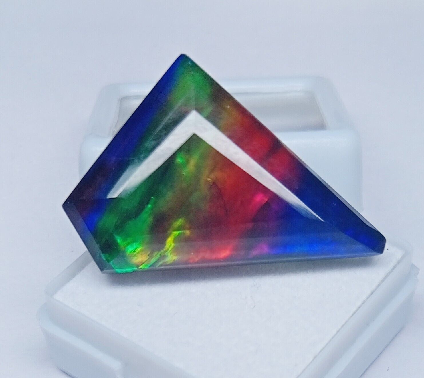 Opal-Like Organic Natural Ammolite 30-32 Ct Loose EGL Certified Doublet Gemstone