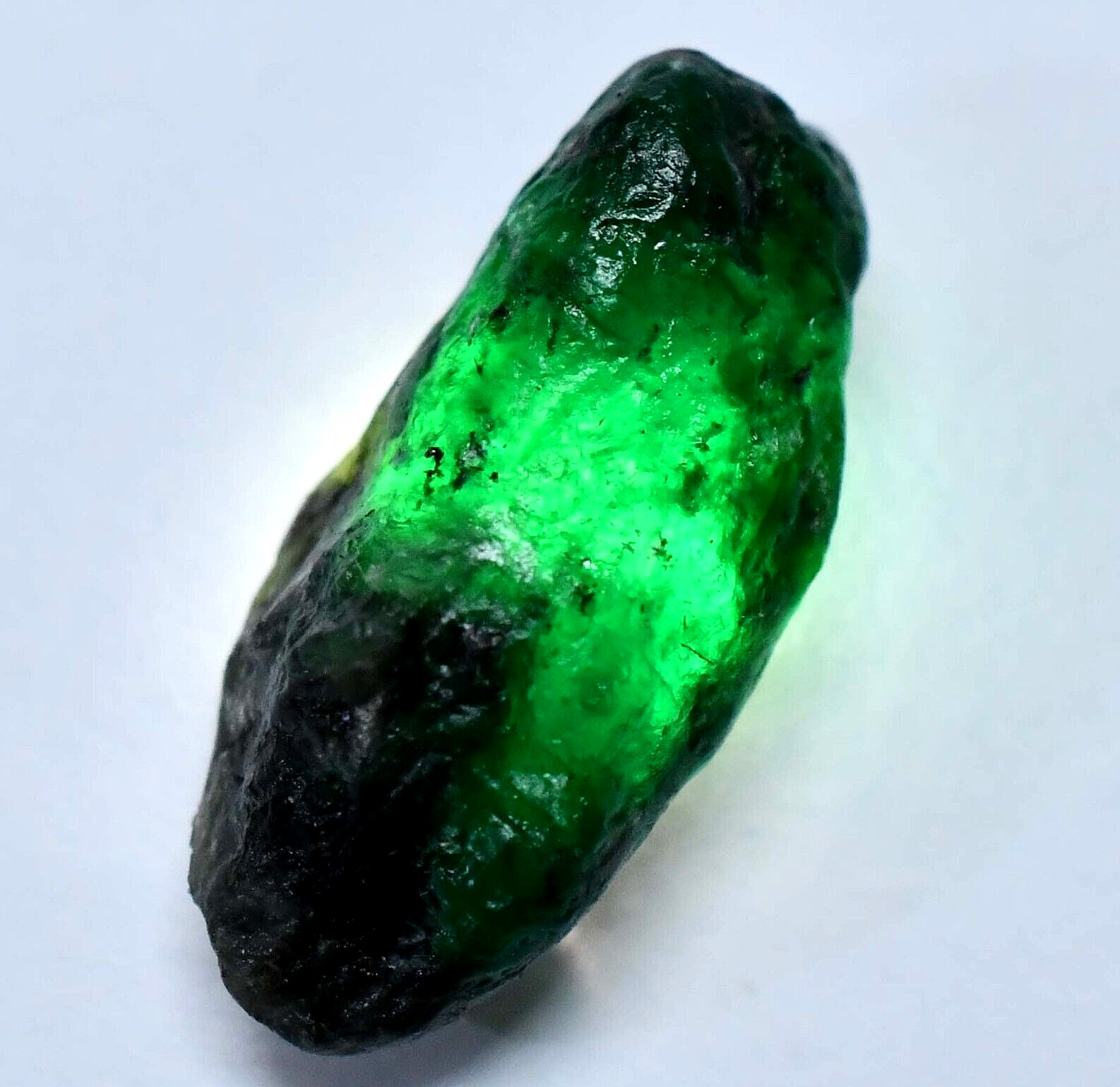 Untreated Natural Green Colombian Emerald 20.45 Ct Certified Facet Rough Gem