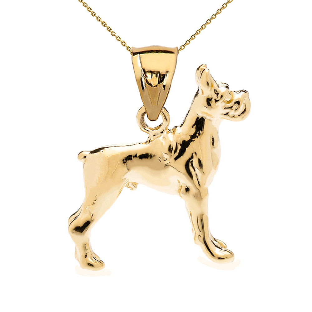 Gold Boxer Pendant Necklace (Available in Yellow/Rose/White Gold)