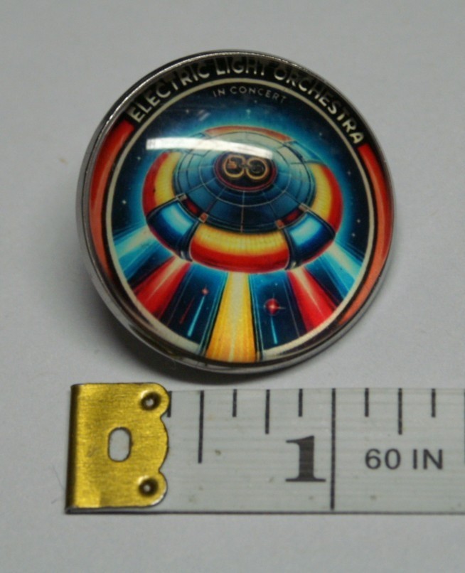 E L O Rock and Roll Logo Metal Lapel Pin Hat Pin Tac A147