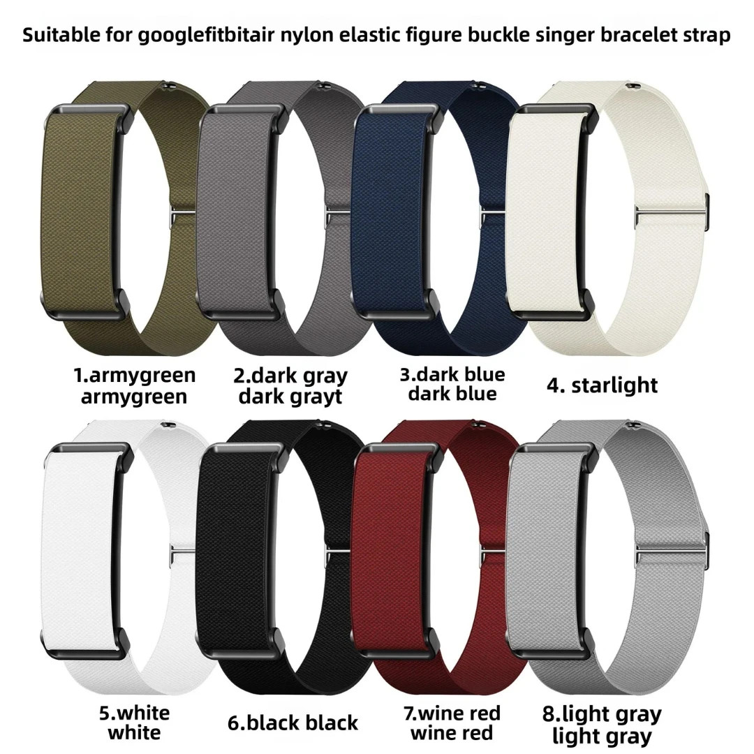 For Google Fitbit Air 2026 Nylon Sports Band Adjustable Loop Armband Bicep Strap
