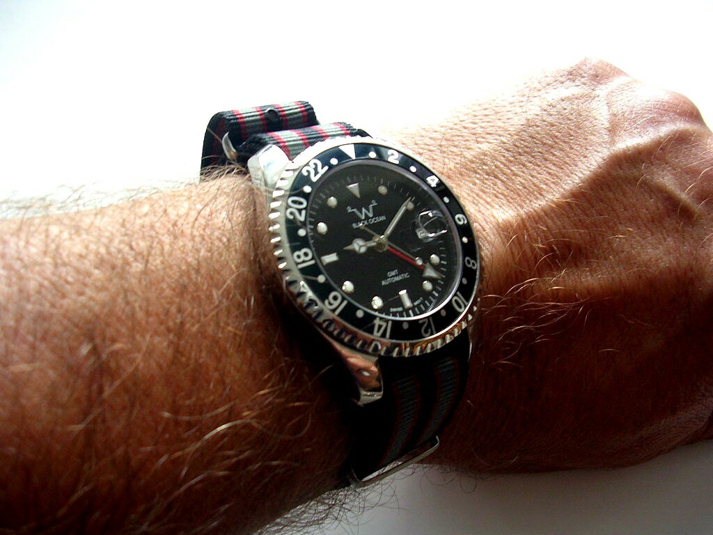 19mm Bond stripe NATO g10 Premium nylon watchstrap MoD RAF IW SUISSE 18 20 22 24