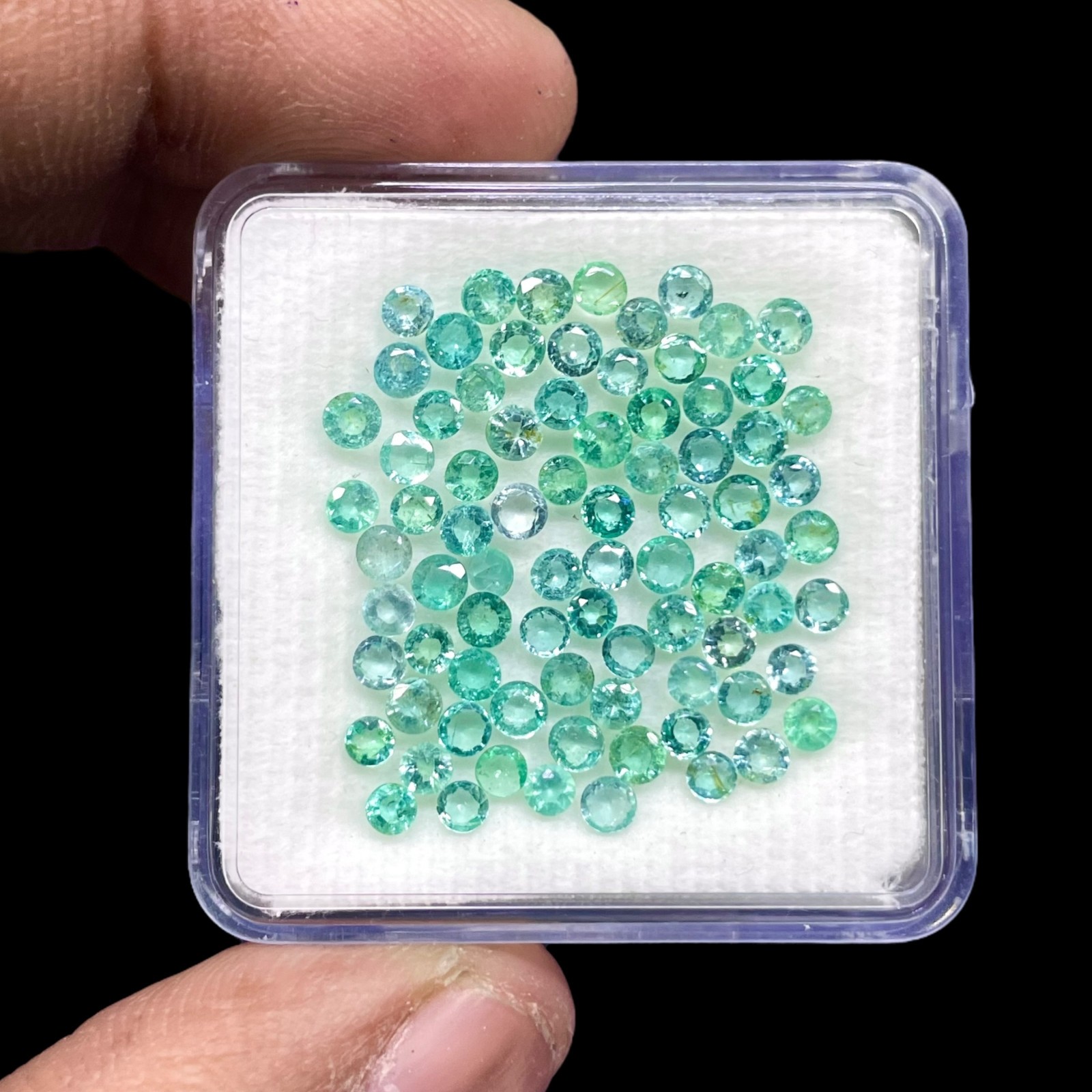 20 Pcs Natural Colombian Emerald 2.2-2.7mm Round Cut Loose Untreated Gemstones