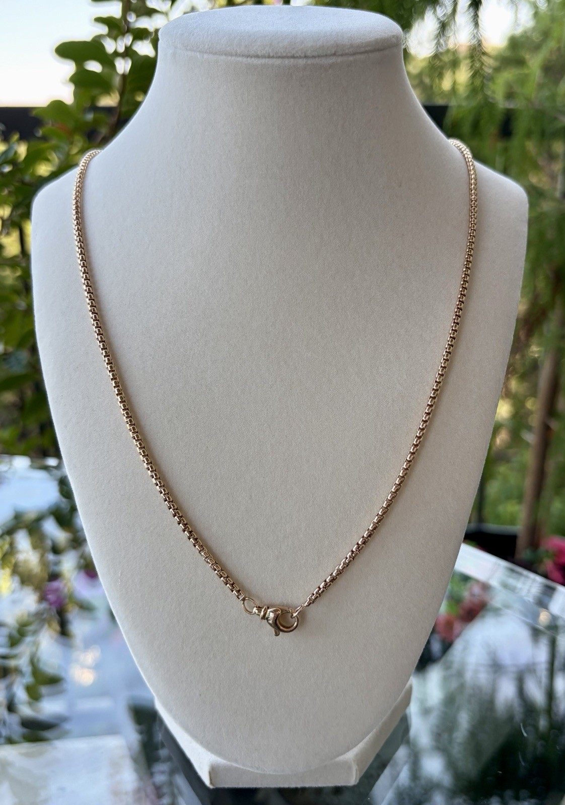 David Yurman 26in 2.7mm 18k Rose Gold Box Chain. Great Weight! Box Included.