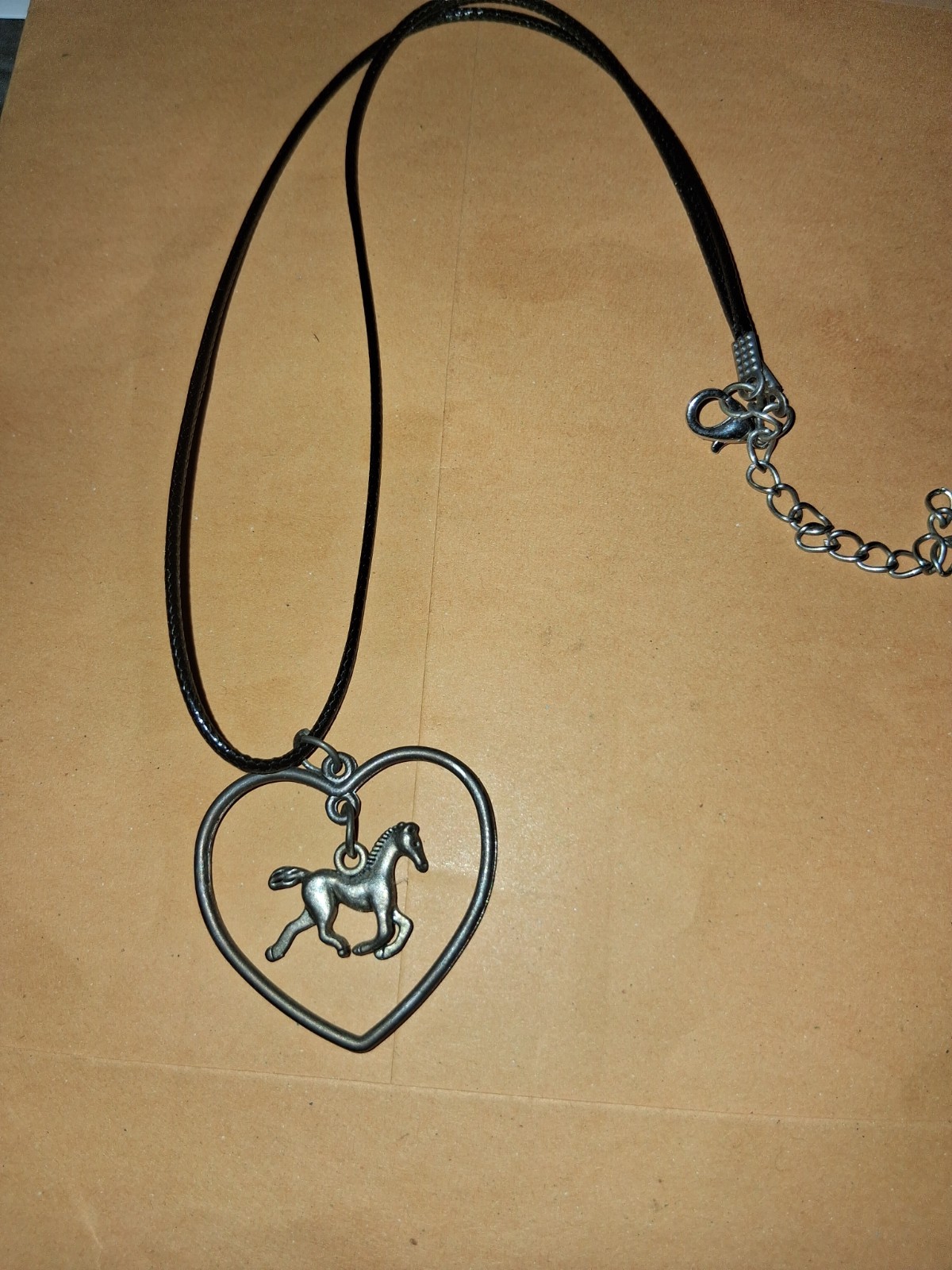 Horse Heart Necklace 16 Inches Cute Usa Seller
