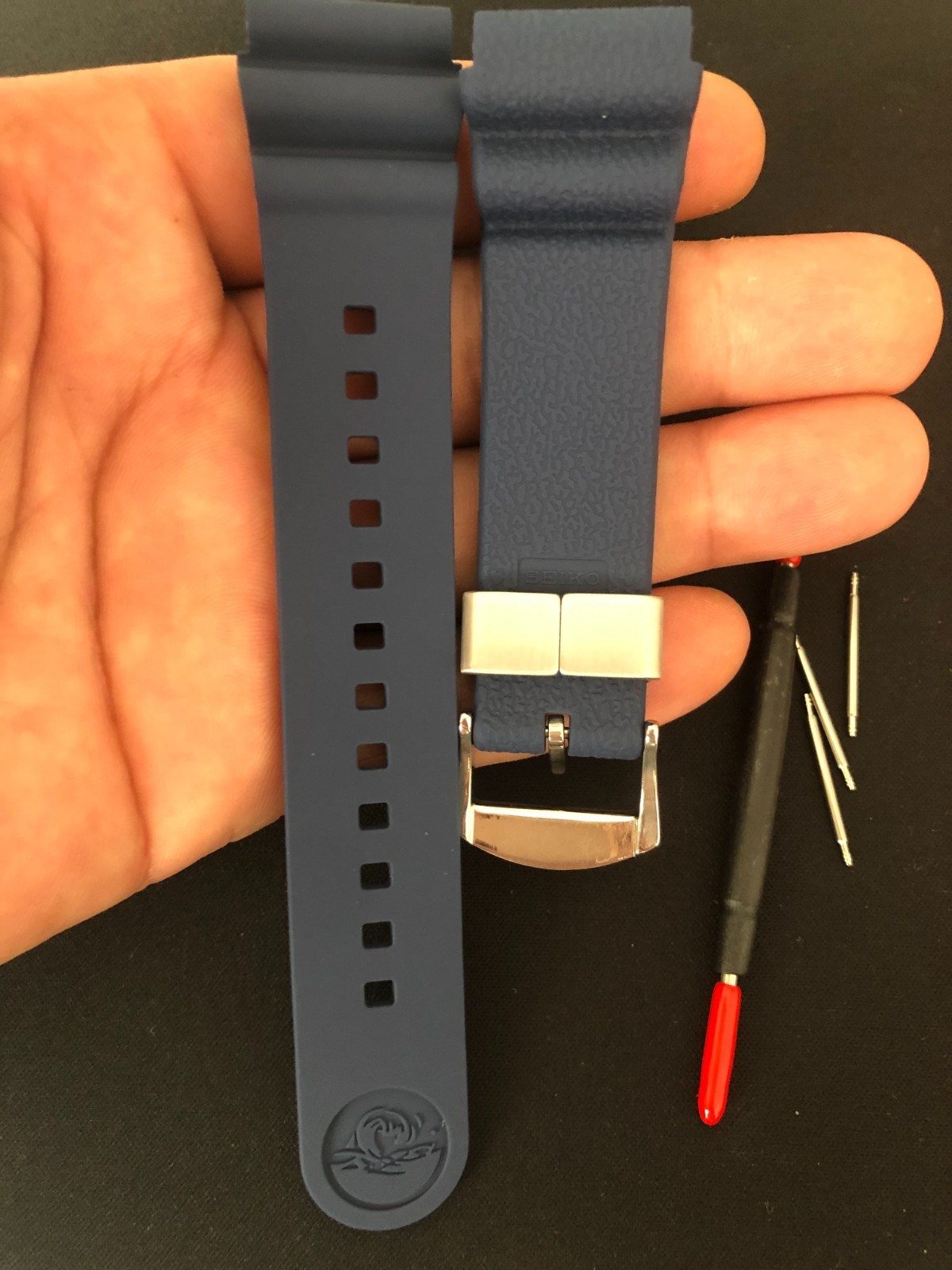 Seiko 22mm Blue Silicone Strap For Samurai And SRPA83 R03K011J0 Prospex Turtle