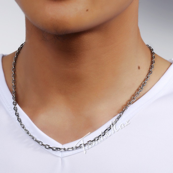 2.5/3/4/6/9mm Cable Rolo Link Stainless Steel Mens Boys Chain Necklace 18-36″