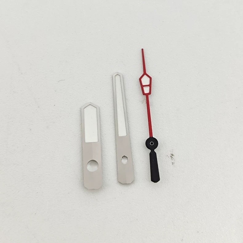 1 Set Luminous Watch Hand Set Silver Red Black 12.5×11.5x8mm For NH35 NH36