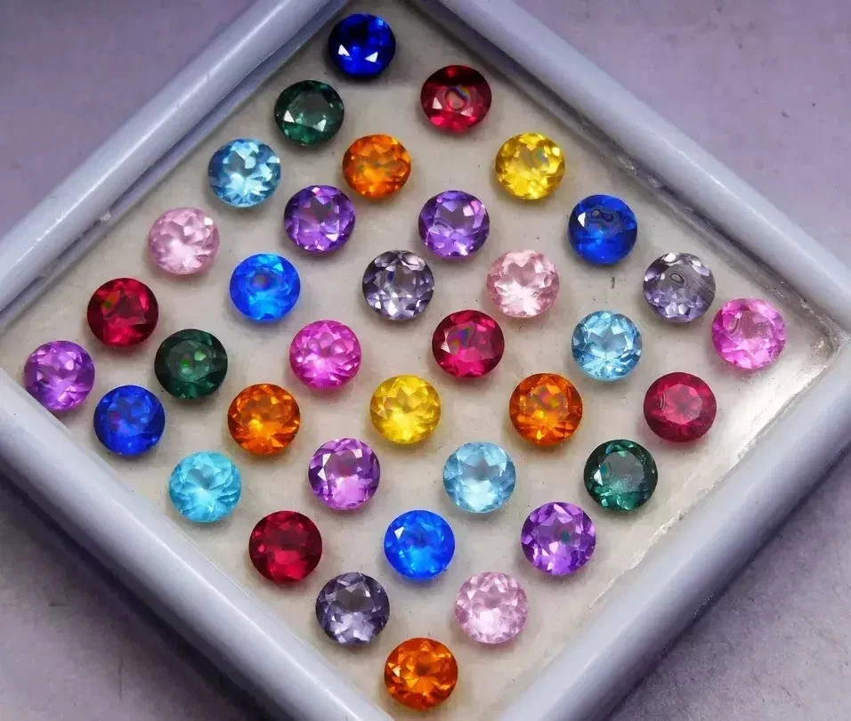 20 Pcs 6 MM Multi Color Sapphire Round Cut Natural Gemstone Lot Certified