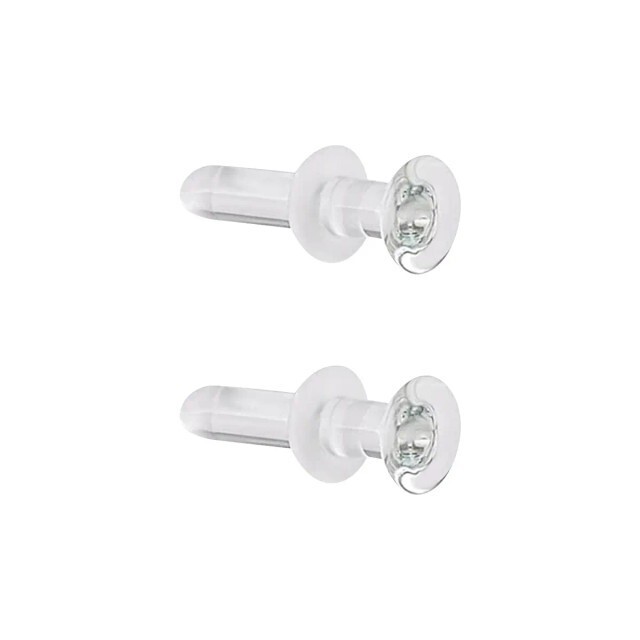 Clear Gorilla Glass Straight Flat Back Labret Studs Piercing Retainer 8G to 20G