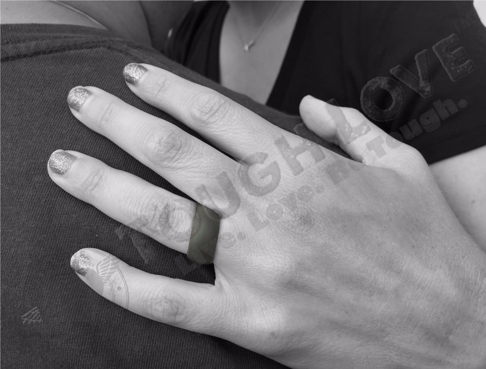 DARK BLUE – TOUGH LOVE Silicone Wedding Ring – FAST/FREE SHIP