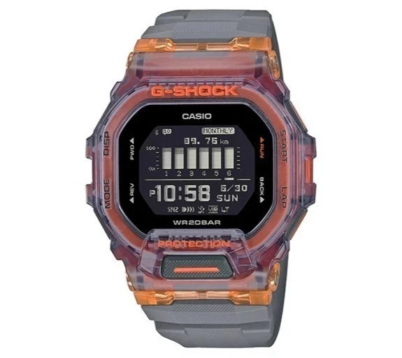Casio G-Shock GBD-200SM-1A5 G-Squad Bluetooth Step Tracker Skeleton Resin 200M