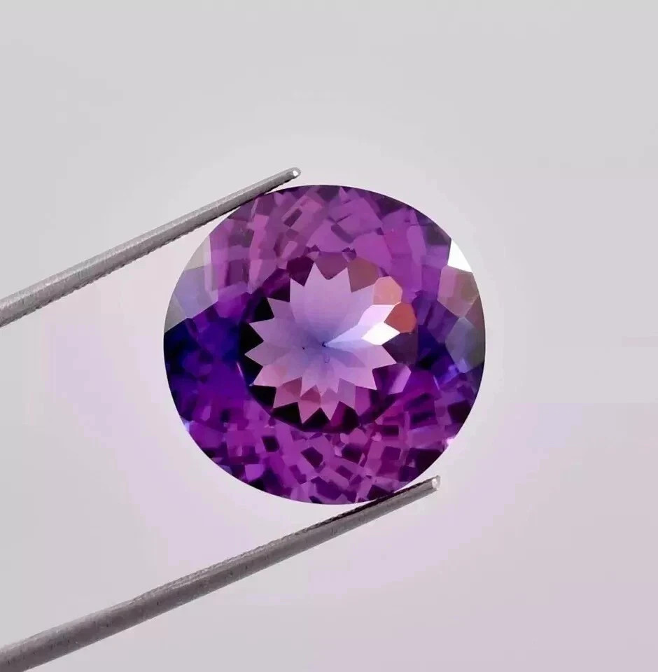AAA Natural Smoky 11.65 Ct Purple pink Sapphire GIE Certified Round Loose Gem