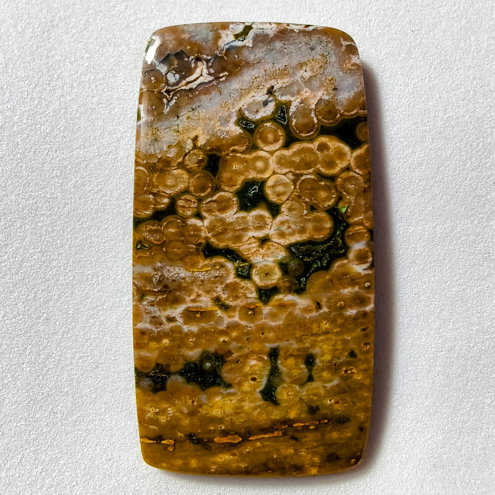 46 Cts Natural Ocean Jasper Cabochon Gemstone For Jewelry 45.1×24.1×4.2 MM