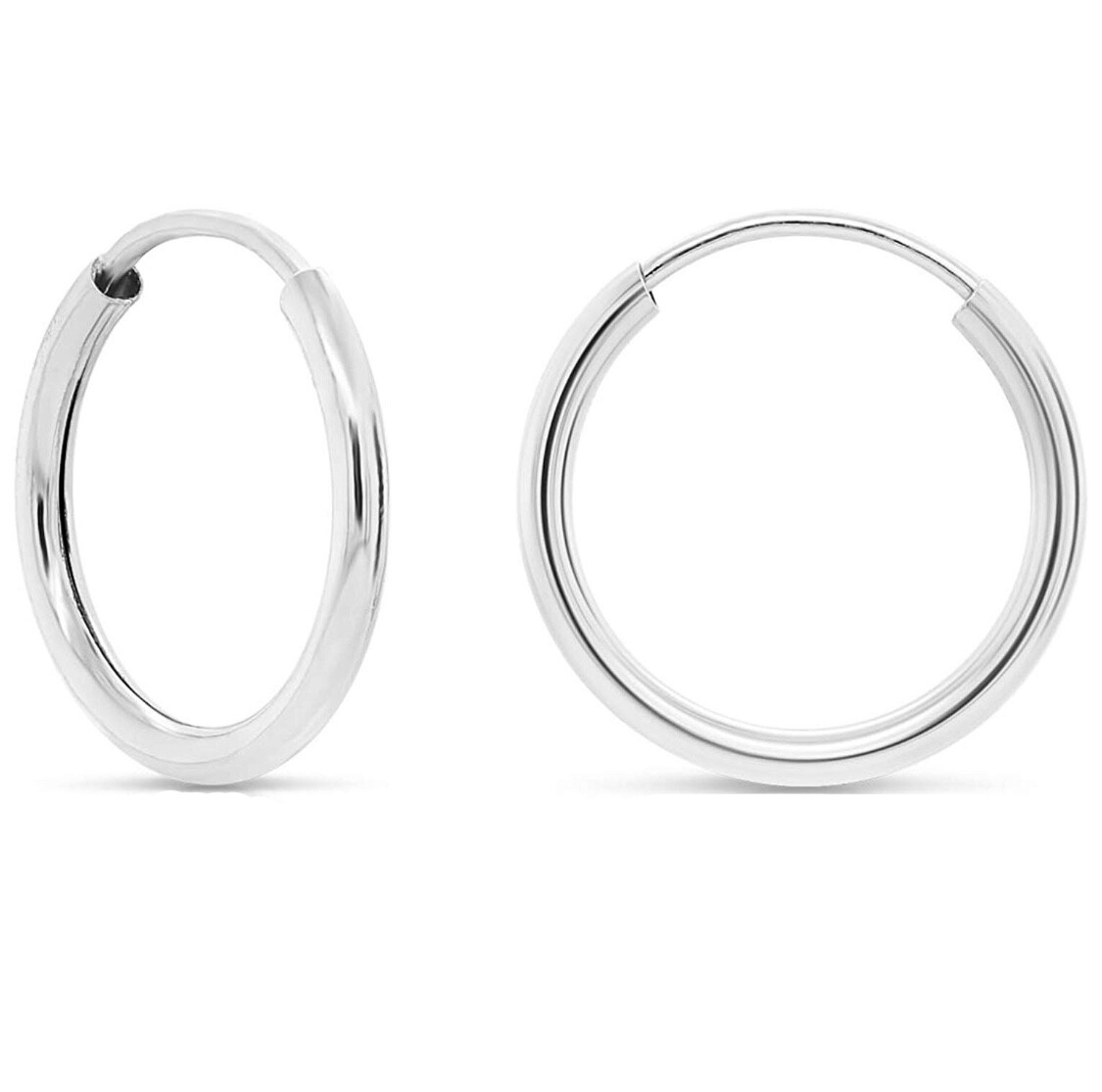 3 Pack 925 Solid Sterling Silver Hoop Earrings -Endless Hoop Earrings Set