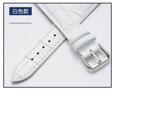 Leather Watchbands Women’s Genuine Leather Watchband Buckle Band Black Brown Whi