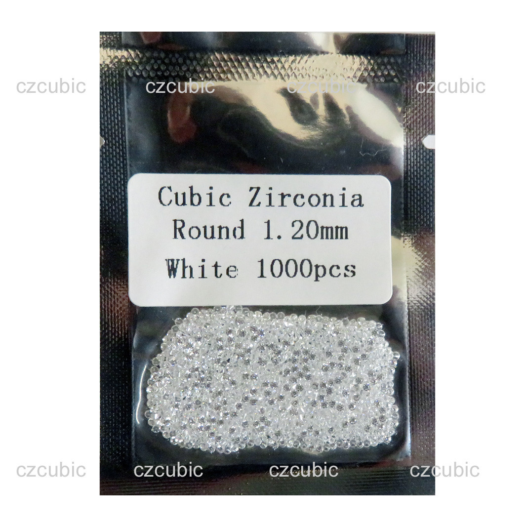 CUBIC ZIRCONIA CZ LOOSE STONE EACH 1000 PCS 0.8 – 2.00 MM 5A QUALITY SHIP IN USA